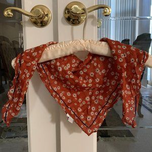 madewell cotton washed bandana in afterglow